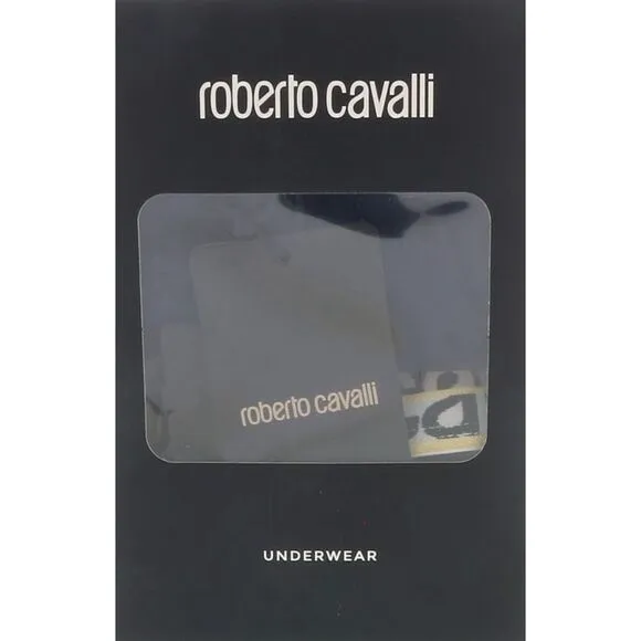 Roberto Cavalli Navy Blue Cotton Jersey Stretch Brief Slip-2-Pack-