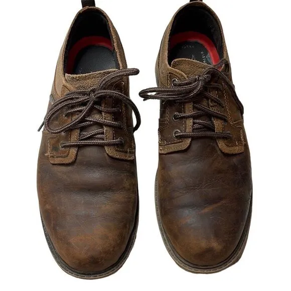 Rockport Hydro-Sheild Waterproof Rugged Bucks II Leather Oxfords. Size 10.