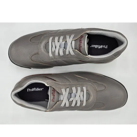 Rockport Prowalker 7200 Plus Sneakers Grey Premium Leather EVA Shoes Men's 10M