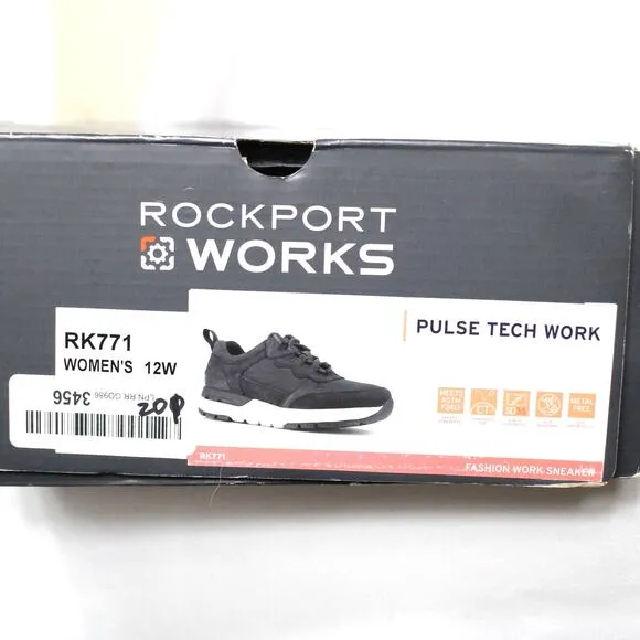 Rockport Pulse Tech Work Women's Black Fashion Work Sneaker Size 12W