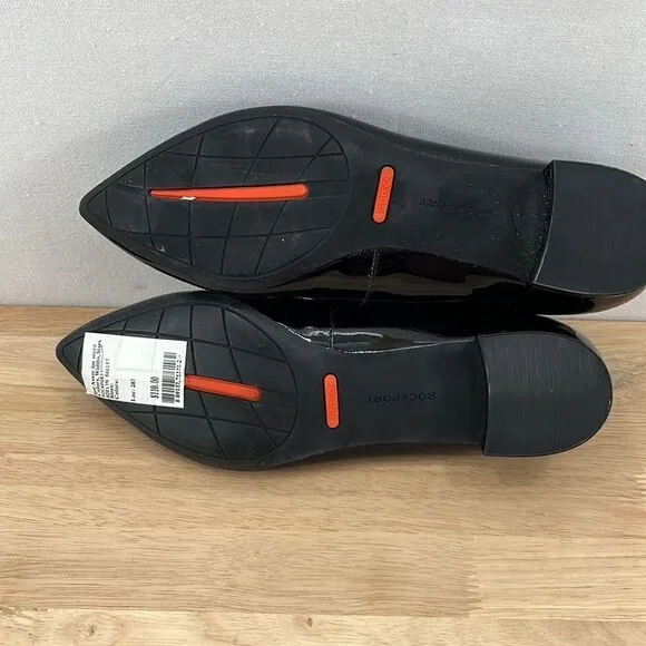 Rockport Total Motion Adelyn Ballet Flat- Black Patent- Size 8.5M- New