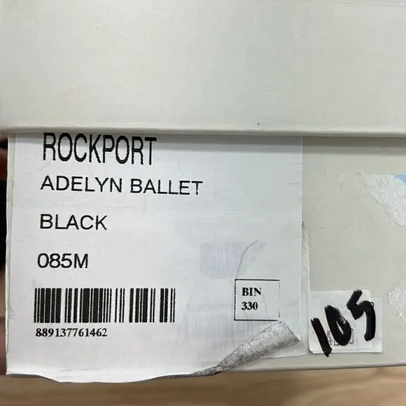 Rockport Total Motion Adelyn Ballet Flat- Black Patent- Size 8.5M- New