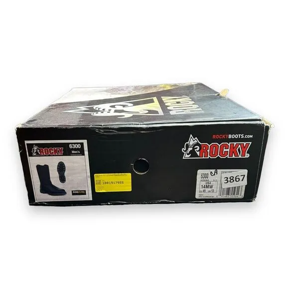 Rocky Men's 10 Inch Pull-On 6300 Work Boot Size 14 MW