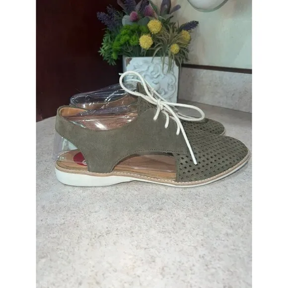 Rollie Slingback Punch Army Green Size 38 - 7.5