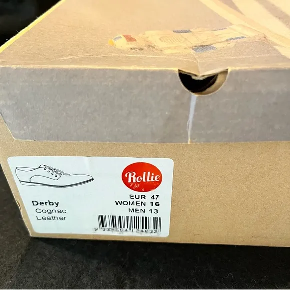 Rollie’s Classic Derby - Conac Leather - Size: Men 13,  Women 16, EUR 47 - NWT