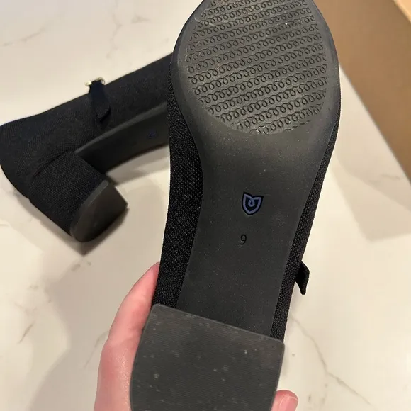 Rothy's Black Heels Classic Mary Jane Style
