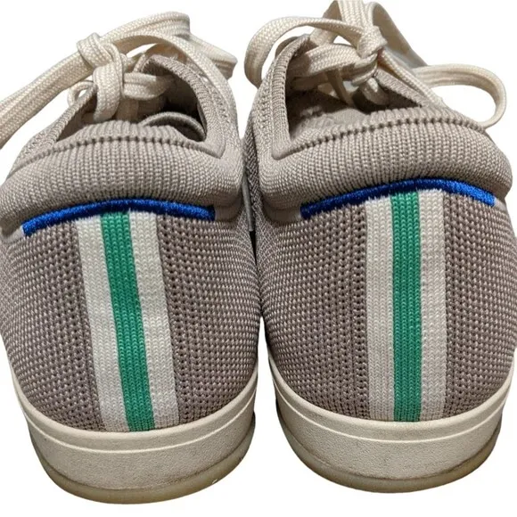 Rothy's Grid gray lace up sneaker padded ankle sporty comfort washable textile 9
