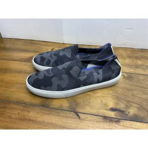 Rothy’s Original Slip On Sneakers Shoes Black Camouflage Women's Size 9.5