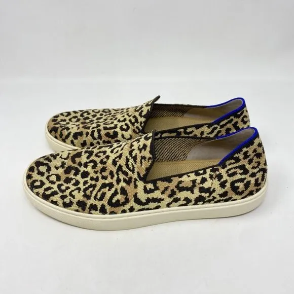 Rothy’s Slip On Knit Camo Cat Animal Print Sneakers W10.5