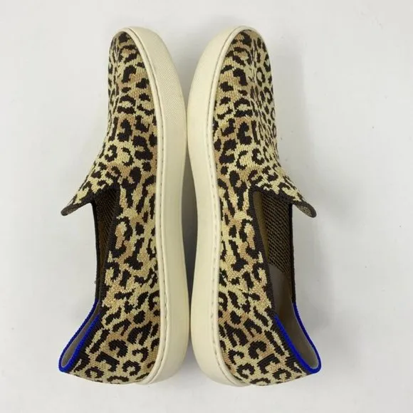 Rothy’s Slip On Knit Camo Cat Animal Print Sneakers W10.5