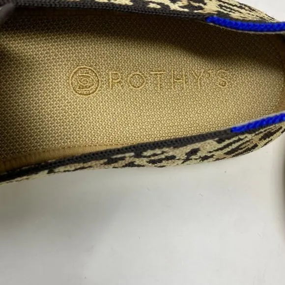 Rothy’s Slip On Knit Camo Cat Animal Print Sneakers W10.5
