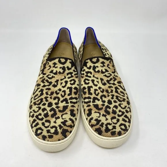 Rothy’s Slip On Knit Camo Cat Animal Print Sneakers W10.5