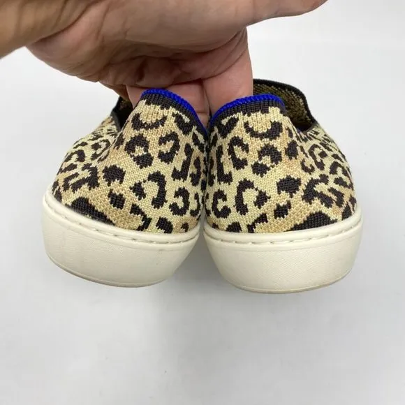 Rothy’s Slip On Knit Camo Cat Animal Print Sneakers W10.5