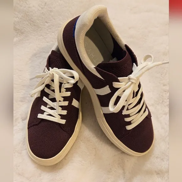 Rothy's The RS02 Lace Up Sneakers Burgundy Blitz Men's 6.5 Women's 8 MSRP $149