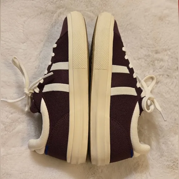 Rothy's The RS02 Lace Up Sneakers Burgundy Blitz Men's 6.5 Women's 8 MSRP $149