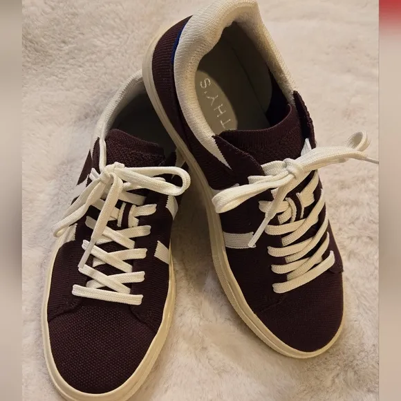 Rothy's The RS02 Lace Up Sneakers Burgundy Blitz Men's 6.5 Women's 8 MSRP $149