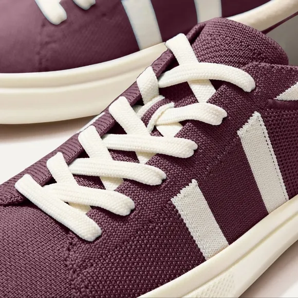 Rothy's The RS02 Lace Up Sneakers Burgundy Blitz Men's 6.5 Women's 8 MSRP $149