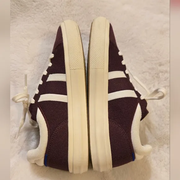 Rothy's The RS02 Lace Up Sneakers Burgundy Blitz Men's 6.5 Women's 8 MSRP $149
