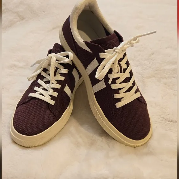 Rothy's The RS02 Lace Up Sneakers Burgundy Blitz Men's 6.5 Women's 8 MSRP $149