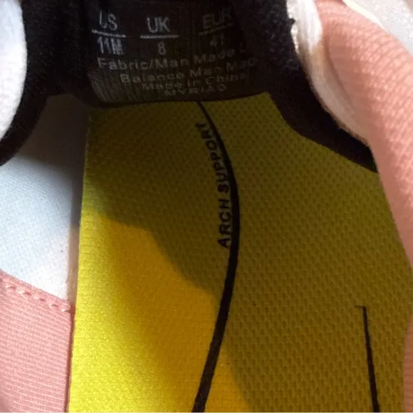 Ryka Myriad Women 11 Pink White Shoes Sneakers Arch Support‎ Orthopedic