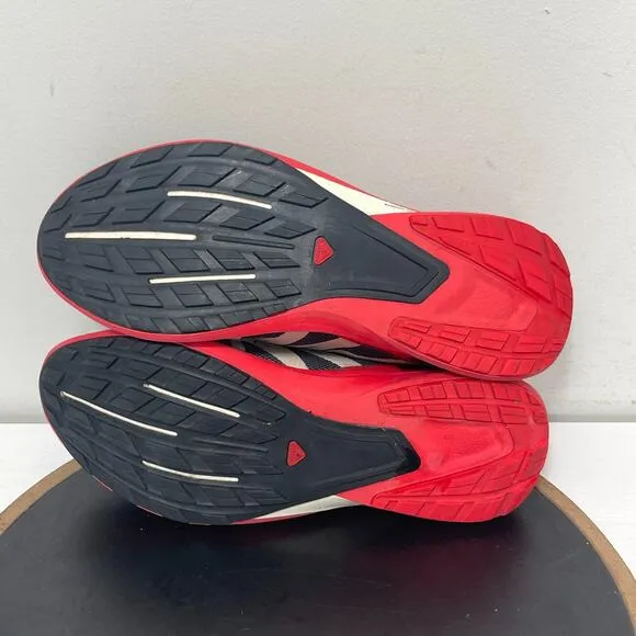 Salomon Running Shoes Men Size 11.5 Black Red Quicklace Lightweight 411052