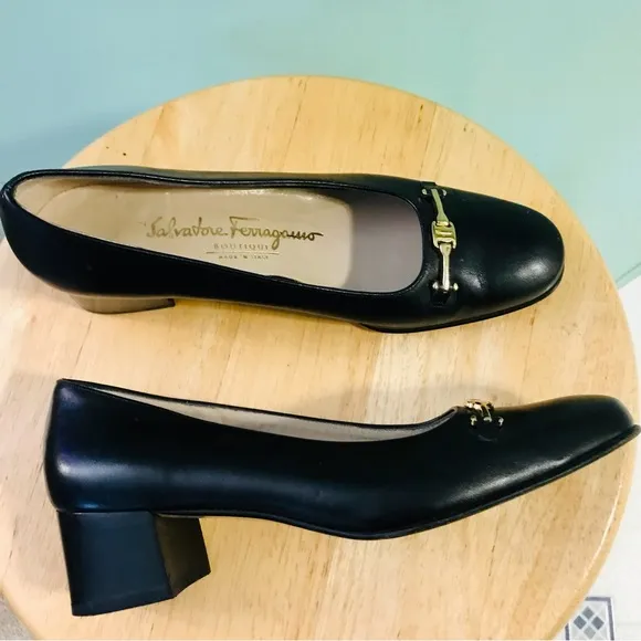 Salvatore Ferragamo 90’s vintage Charade block heels