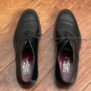 Salvatore Ferragamo Black Leather Lace Up Oxfords size 11