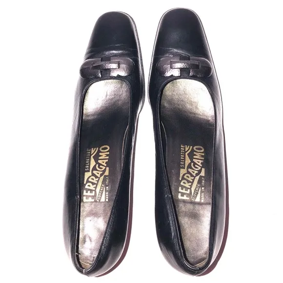 SALVATORE FERRAGAMO LEATHER HEELS