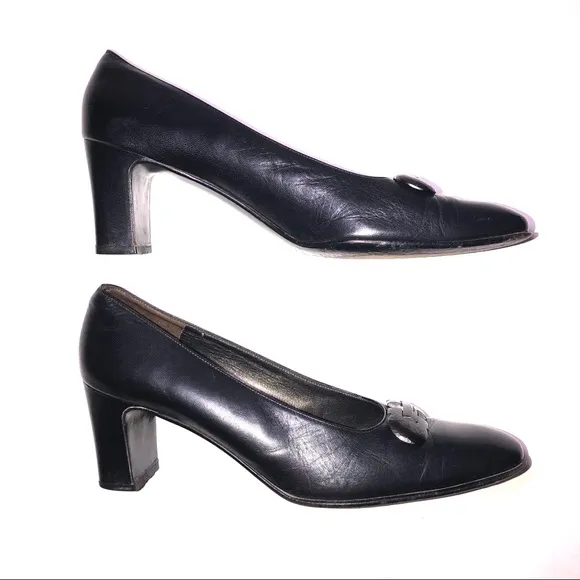 SALVATORE FERRAGAMO LEATHER HEELS