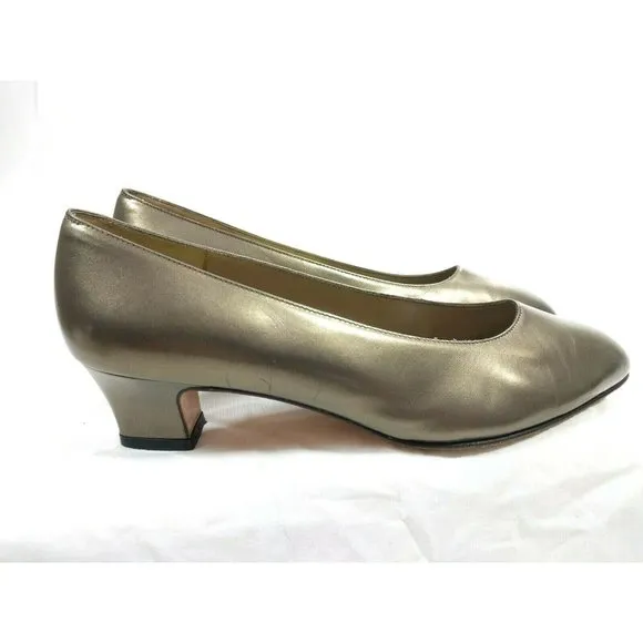 Salvatore Ferragamo Low Block Heels Pumps Size 6.5