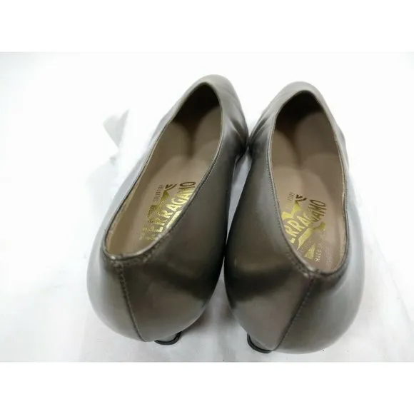 Salvatore Ferragamo Low Block Heels Pumps Size 6.5