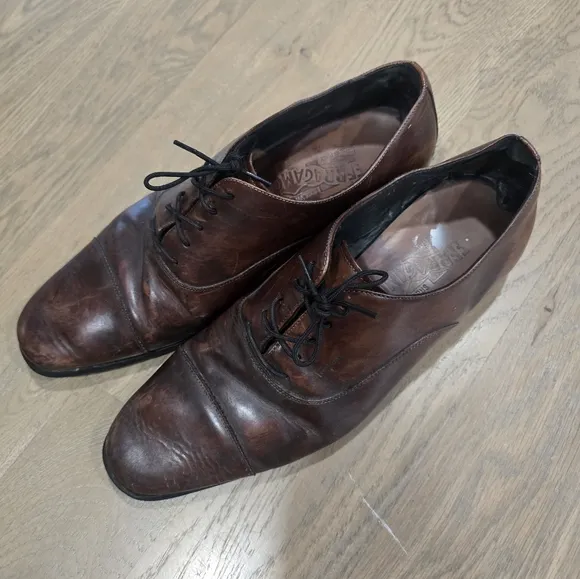 Salvatore Ferragamo Men's Leather Dress Shoes Oxfords Size 8