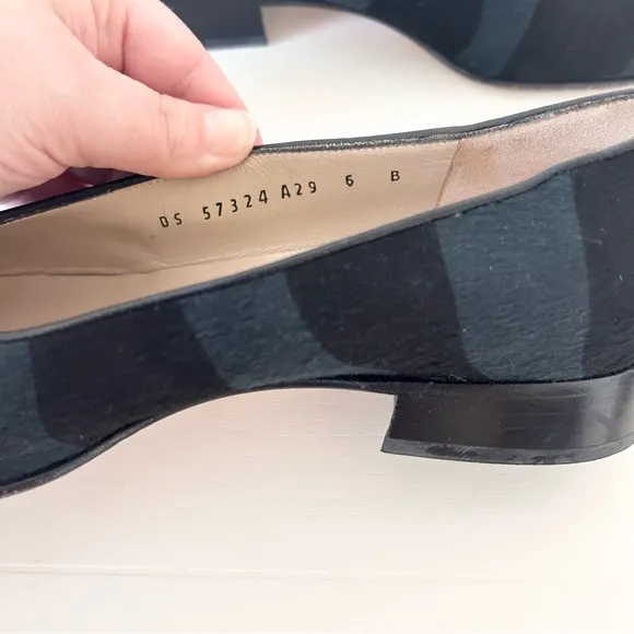Salvatore Ferragamo Ponyhair Ballet Flats Kitten Heel