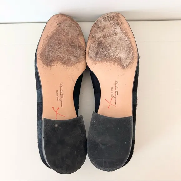 Salvatore Ferragamo Ponyhair Ballet Flats Kitten Heel