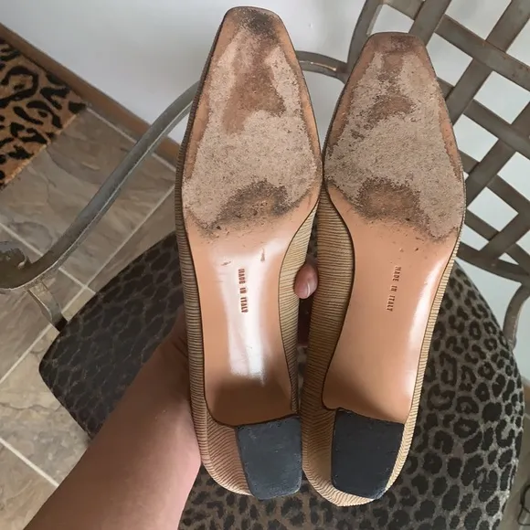 Salvatore Ferragamo Square Toe Stacked Block Heel Pumps