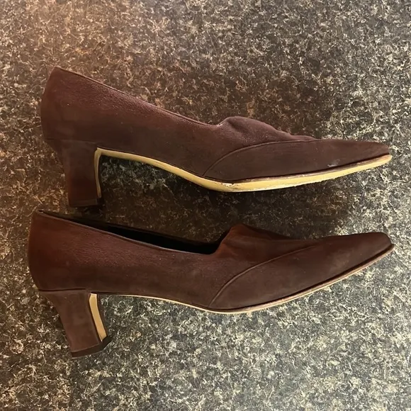 Salvatore Ferragamo Suede Block Heels