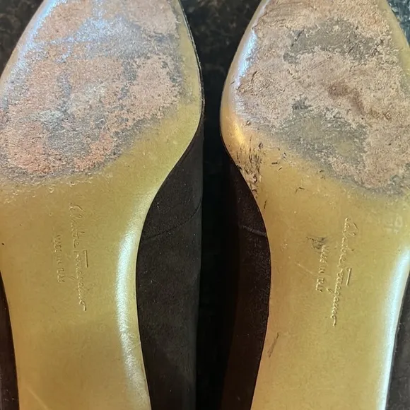 Salvatore Ferragamo Suede Block Heels