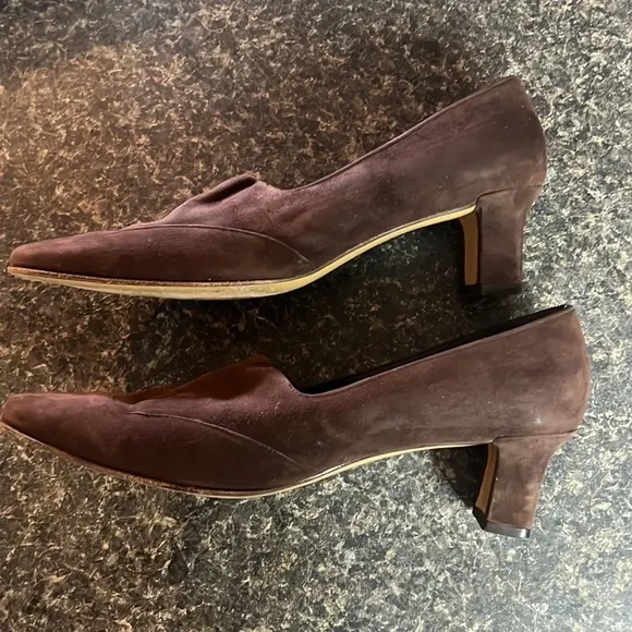 Salvatore Ferragamo Suede Block Heels