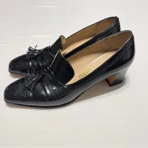 Salvatore Ferragamo | Vintage Leather Tassel Heels Block Heel size 7.5