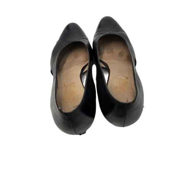 Salvatore Ferragamo Black Heels Womens Size 7.5 Block