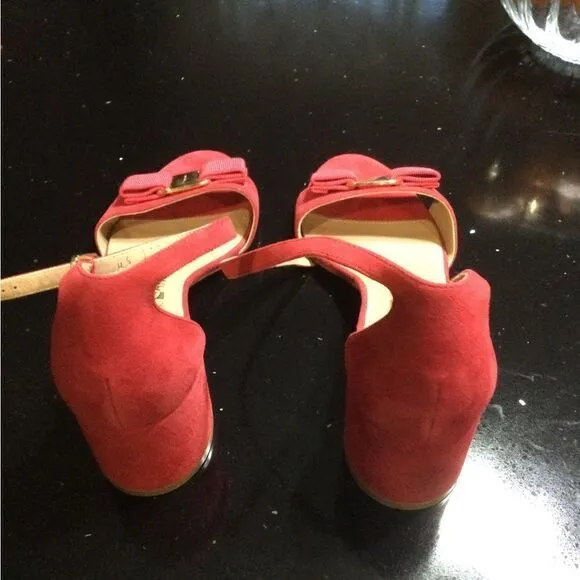 SALVATORE FERRAGAMO  Suede Block Heel Sandals