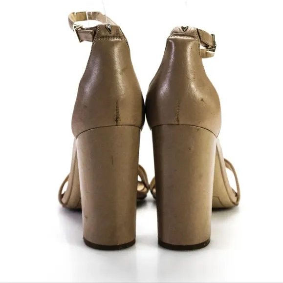 Sam Edelman Beige Yaro Ankle Strap Block Heels , 8.5 , EUC