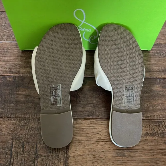 Sam Edelman Briar Mini Slide Sandals in Ivory Leather size 13