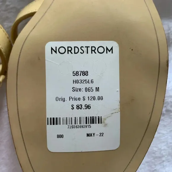 Sam Edelman Illie Eggshell Leather Slip On Open Rounded Toe Heels (6.5)