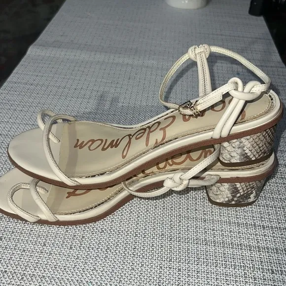 Sam Edelman ivory sandals, slightly used, size10