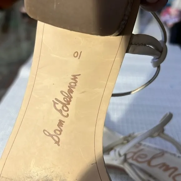 Sam Edelman ivory sandals, slightly used, size10