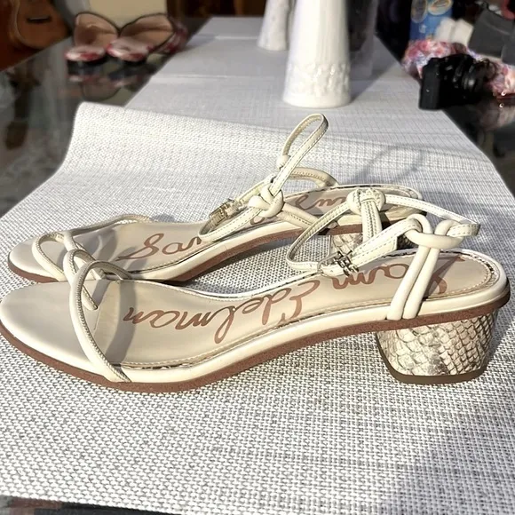 Sam Edelman ivory sandals, slightly used, size10