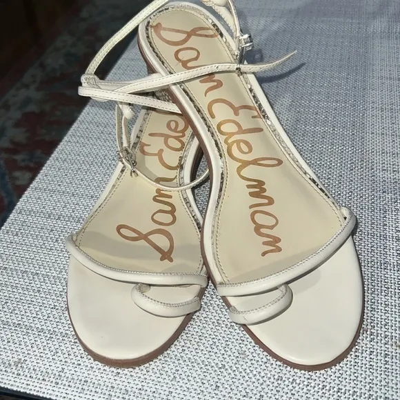 Sam Edelman ivory sandals, slightly used, size10