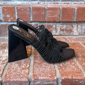 Sam Edelman Laurette Block Heel Mule Sandal in Black Women's Size 8.5