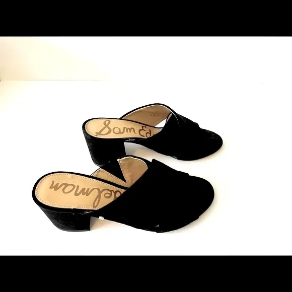 Sam Edelman 'Stanley’ Suede Leather Block Heels, Black, size 7M